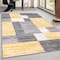 World Rug Gallery Modern Geometric Boxes Yellow/Gray/Ivory Area Rug 5'x7' 2072YELLOW5X7 - alternate 8